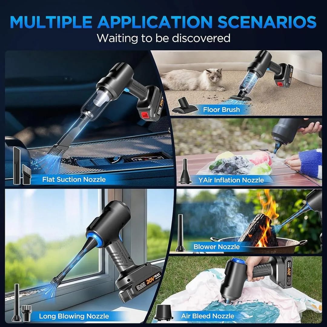Rechargeable Handheld Car Vacuum Cleaner 20V Max Black